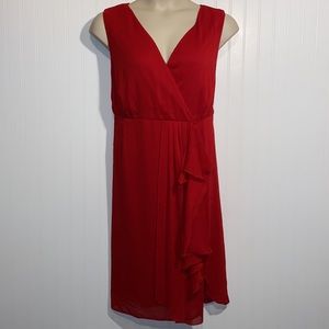 Avenue red chiffon beautiful dress perfect for the Holidays